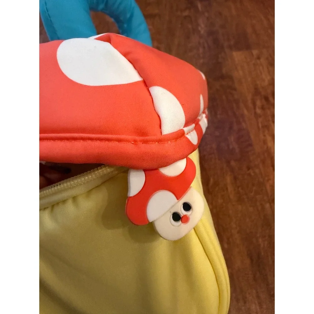 Mushroom Home Sweet Home Travel Toiletry Bag Red Yellow Polka Dot Toadstool Case